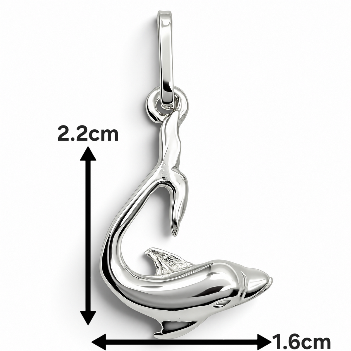 Dije Delfin Curvo Plata Ley 925