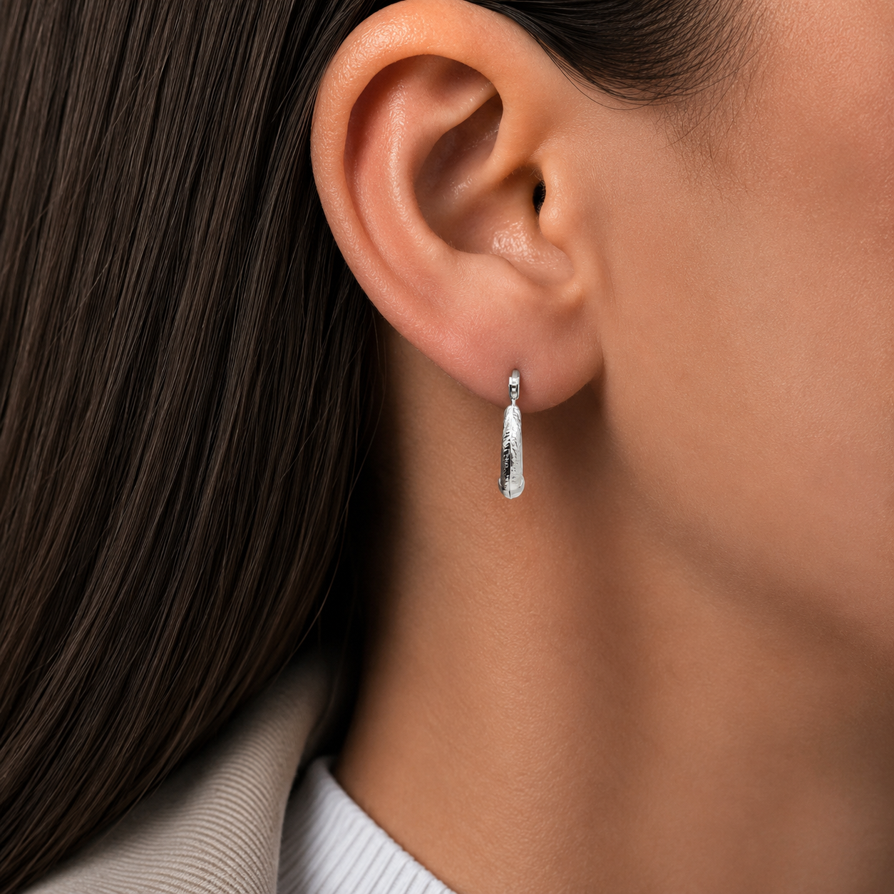 Arracada Canasta Plata Ley 925