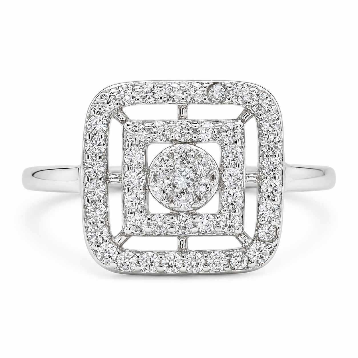 Anillo Zirconia Cuadrado