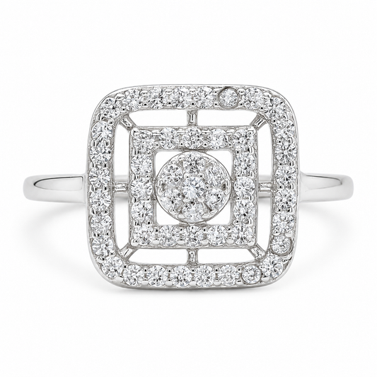 Anillo Zirconia Cuadrado