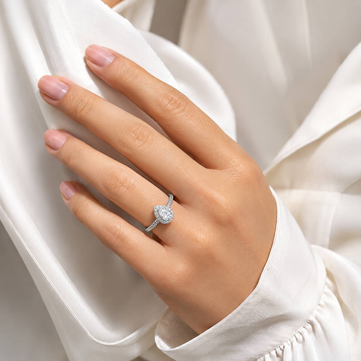 Anillo Gota Blanco