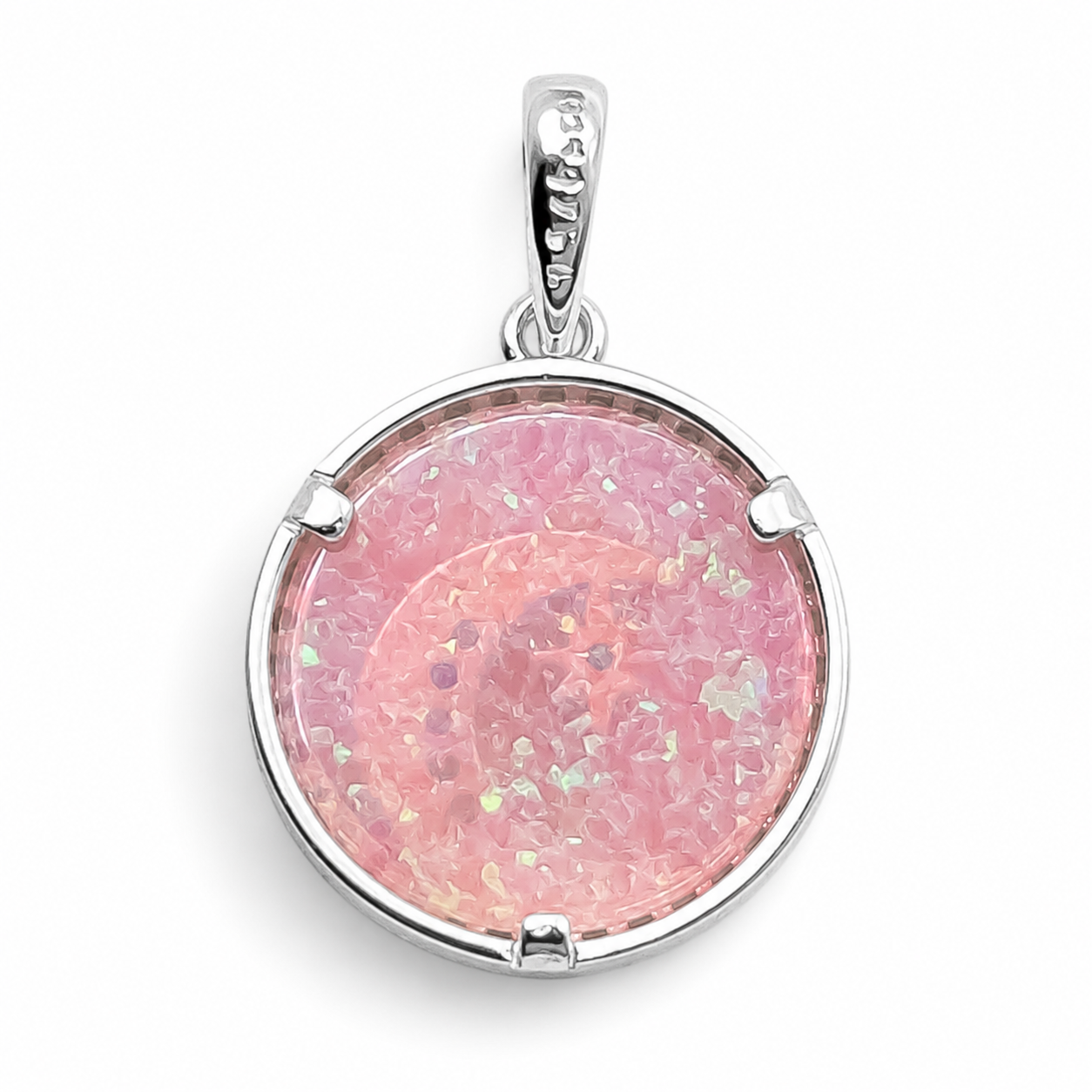 Dije Opalo Rosa Luna Plata Ley 925