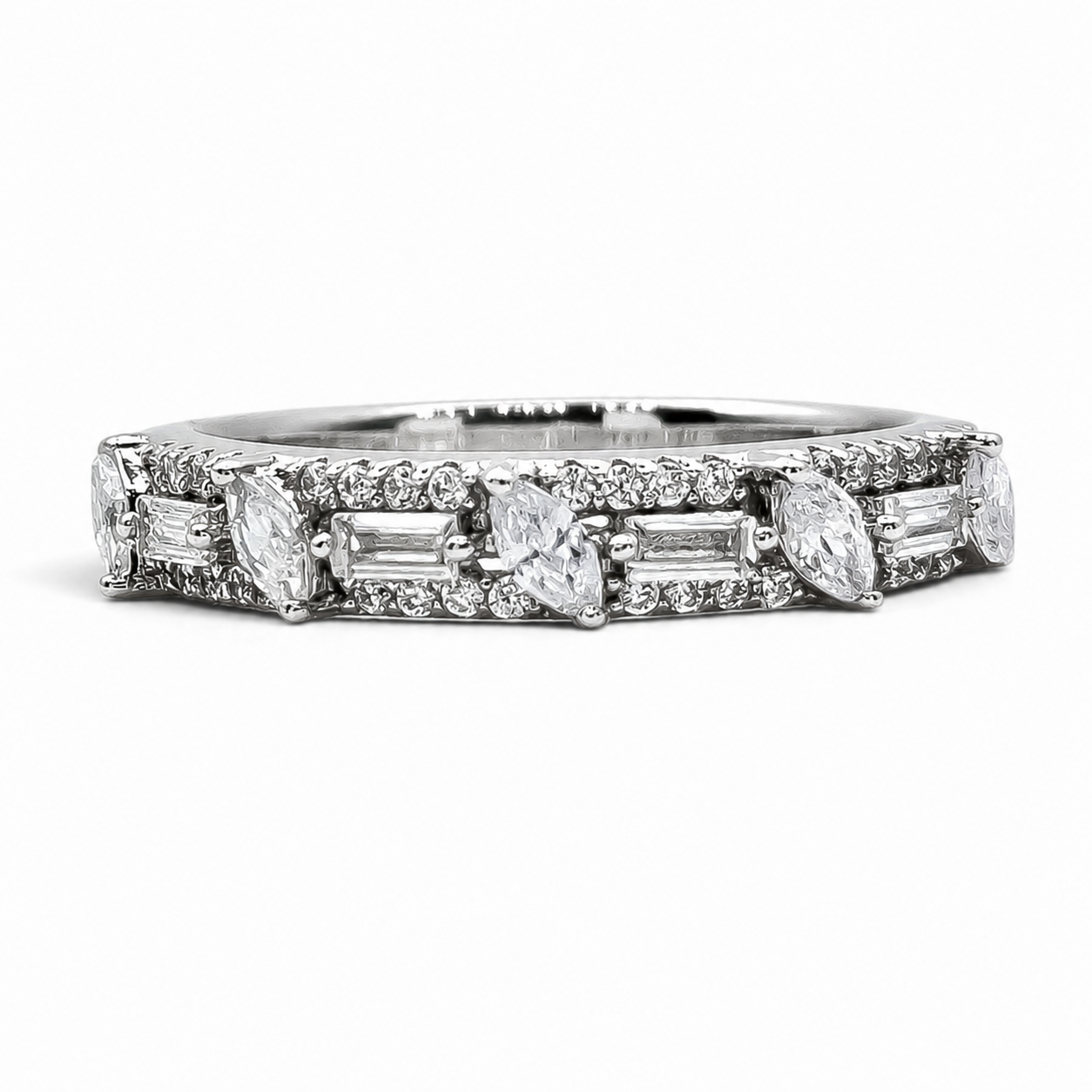 Anillo Zirconias Plata Ley 925