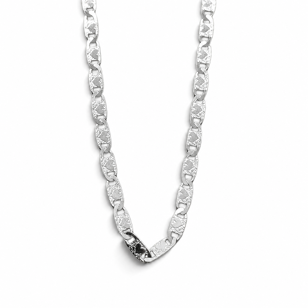 Cadena Corazon 2mm Plata Ley 925
