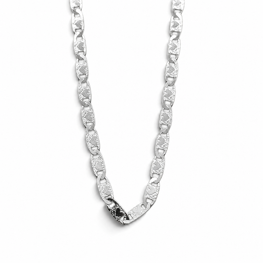Cadena Corazon 2mm Plata Ley 925