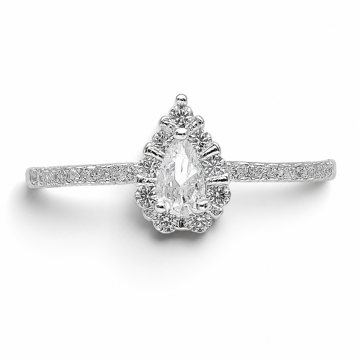 Anillo Gota Zirconia Plata Ley 925