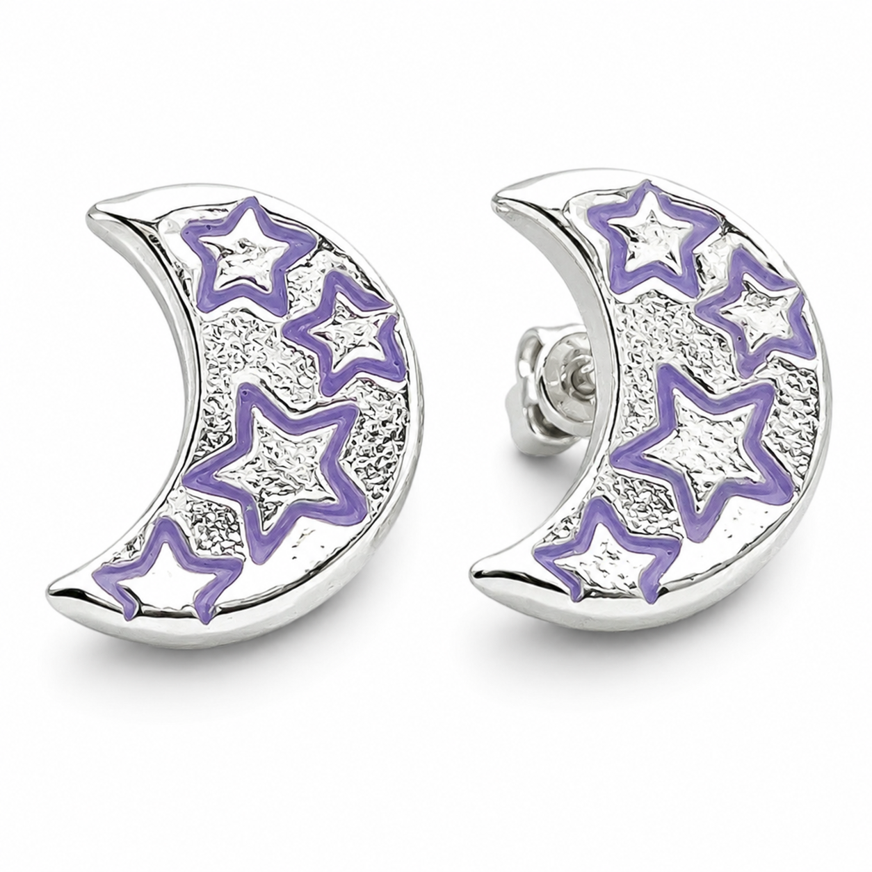 Broquel Luna Lila Plata Ley 925