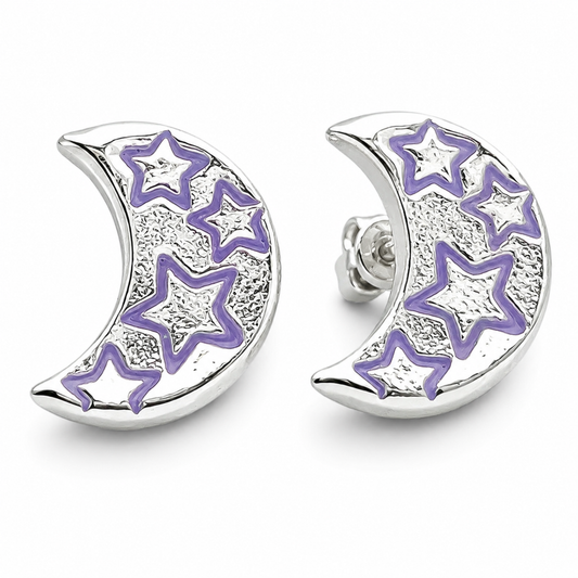 Broquel Luna Lila Plata Ley 925
