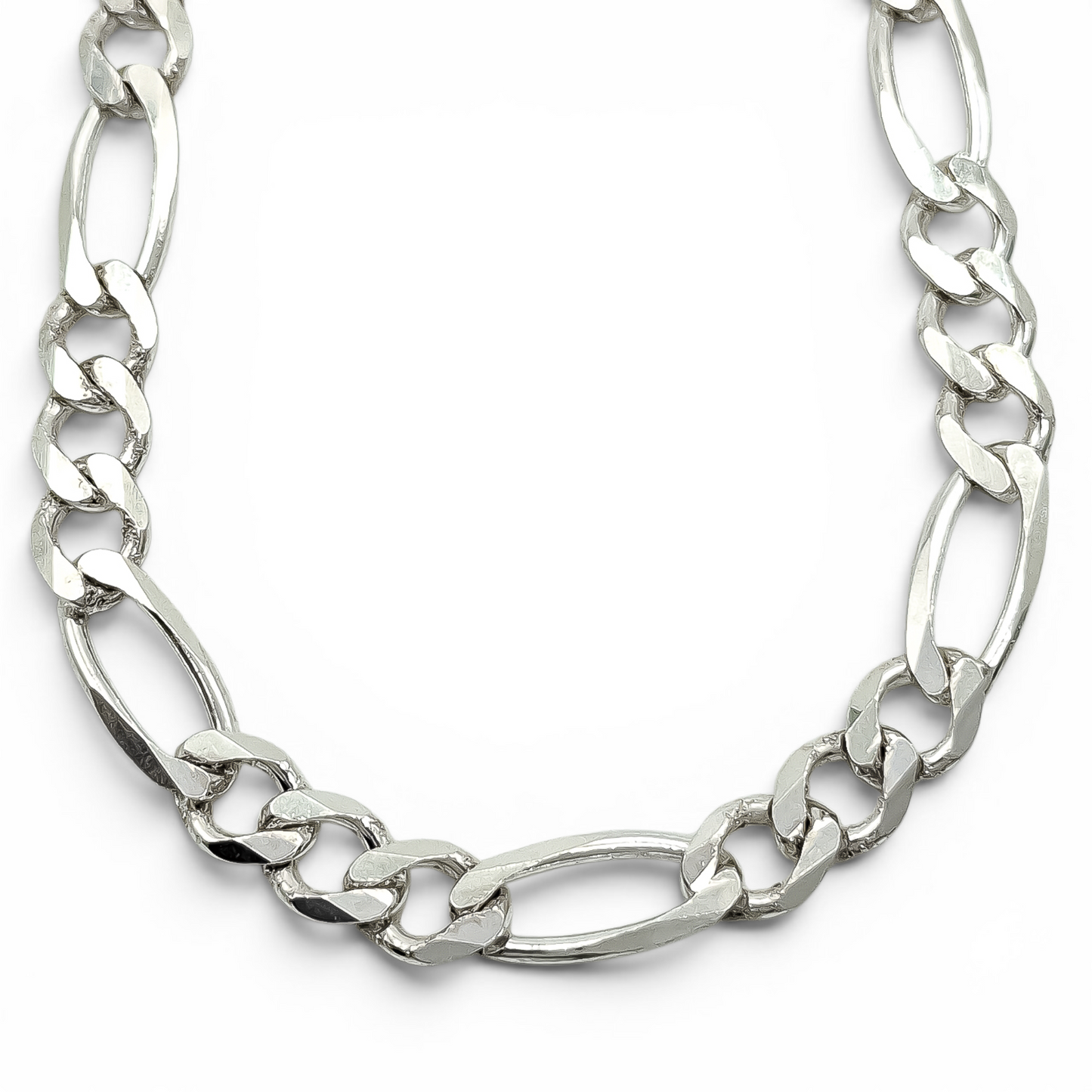 Cadena Figaro Lisa 6mm Plata Ley 925