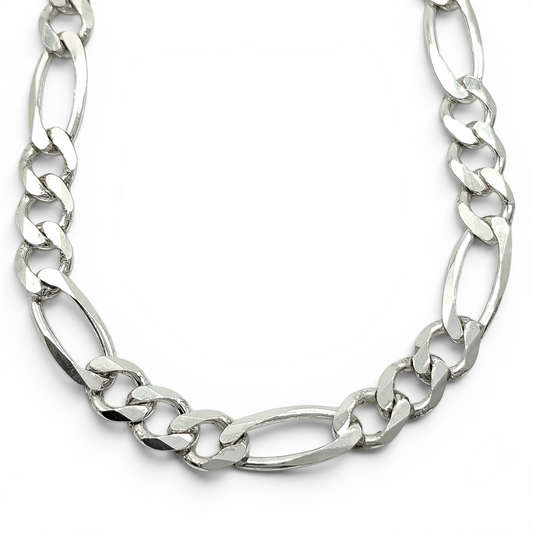 Cadena Figaro Lisa 6mm Plata Ley 925