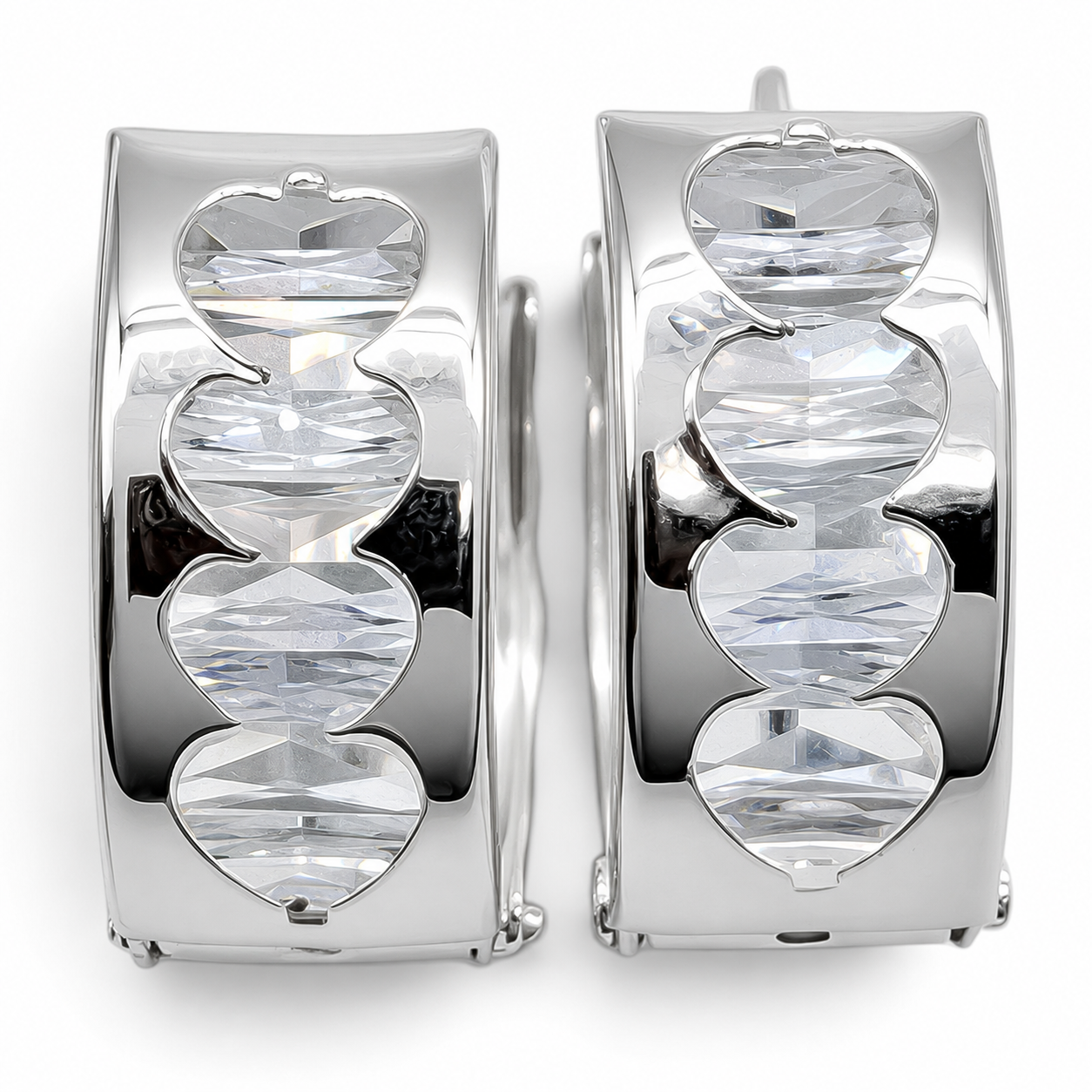 Hugguies Zirconia Blanca Plata Ley 925