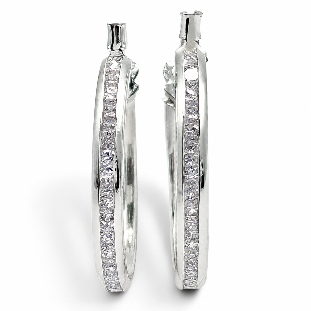 Arracada Zirconia Plata Ley 925