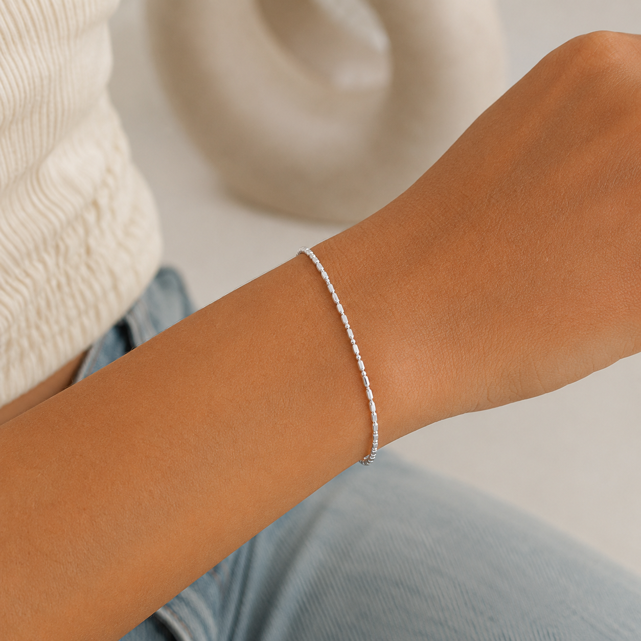 Pulsera Punto y Coma Plata Ley 925