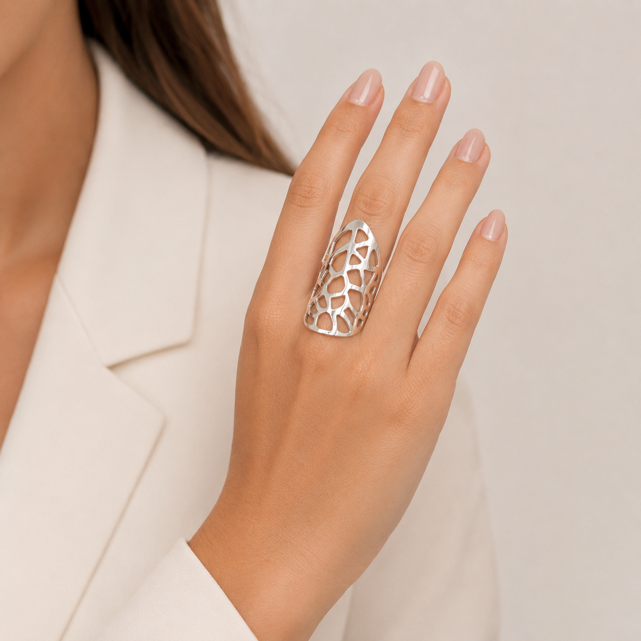 Anillo Monica Plata Ley 925