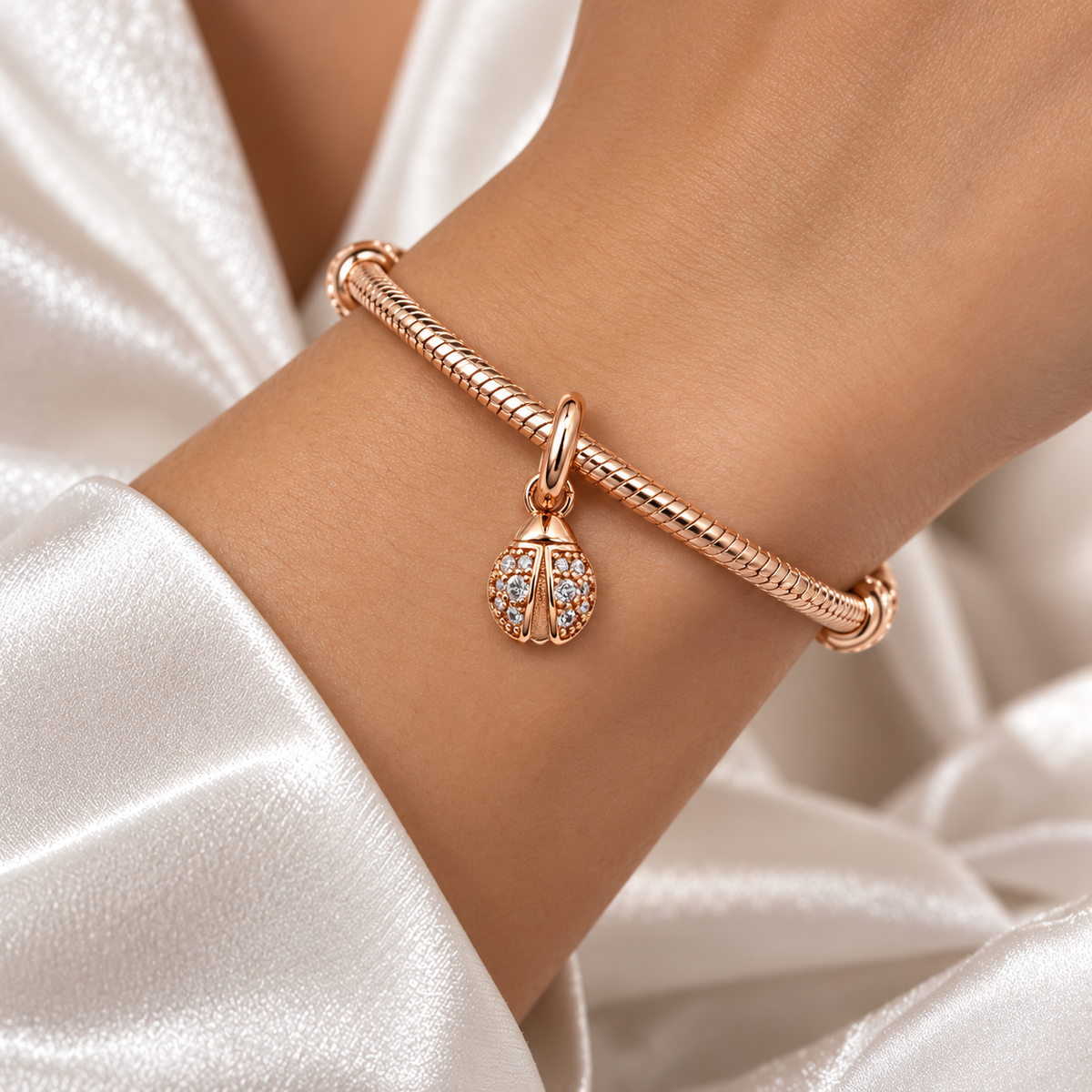Charm Catarina Rosa Plata Ley 925