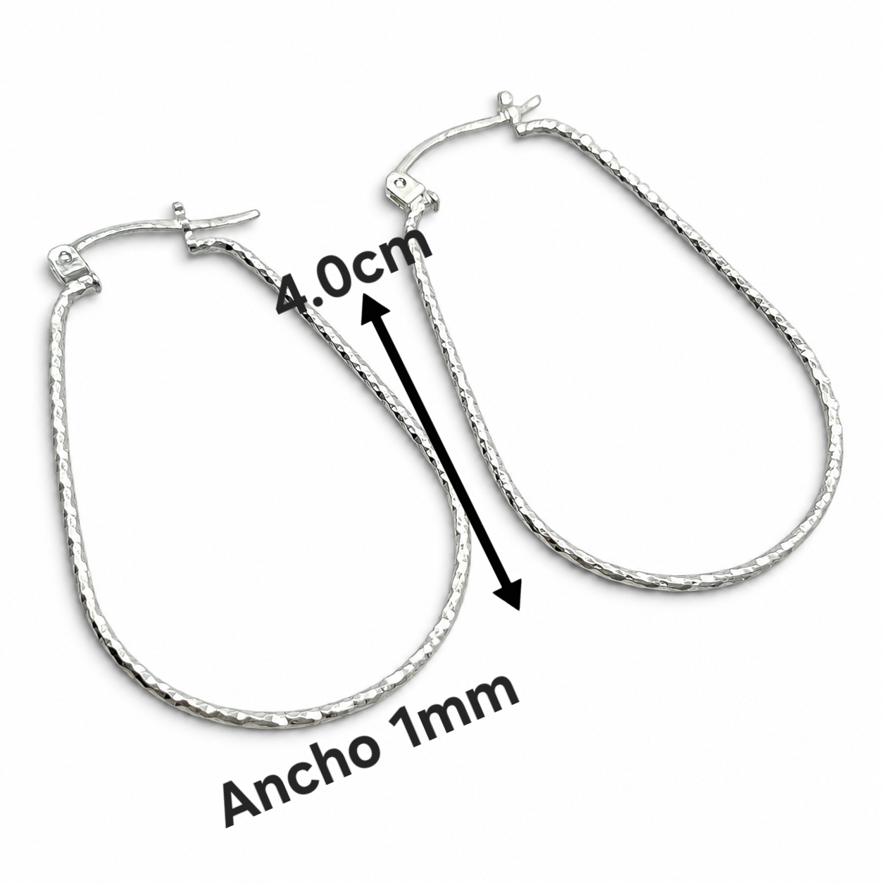 Arracada Grande Plata Ley 925