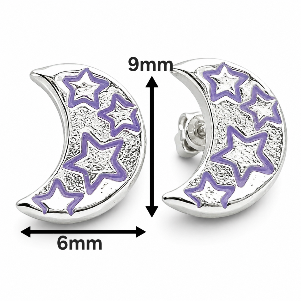 Broquel Luna Lila Plata Ley 925