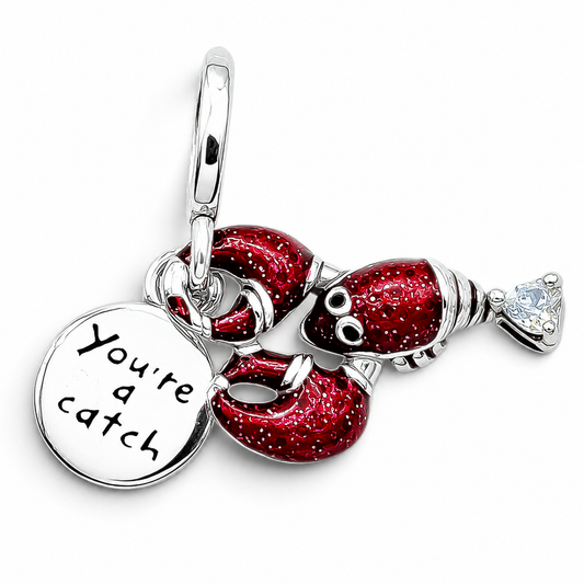 Charm Langosta Plata Ley 925