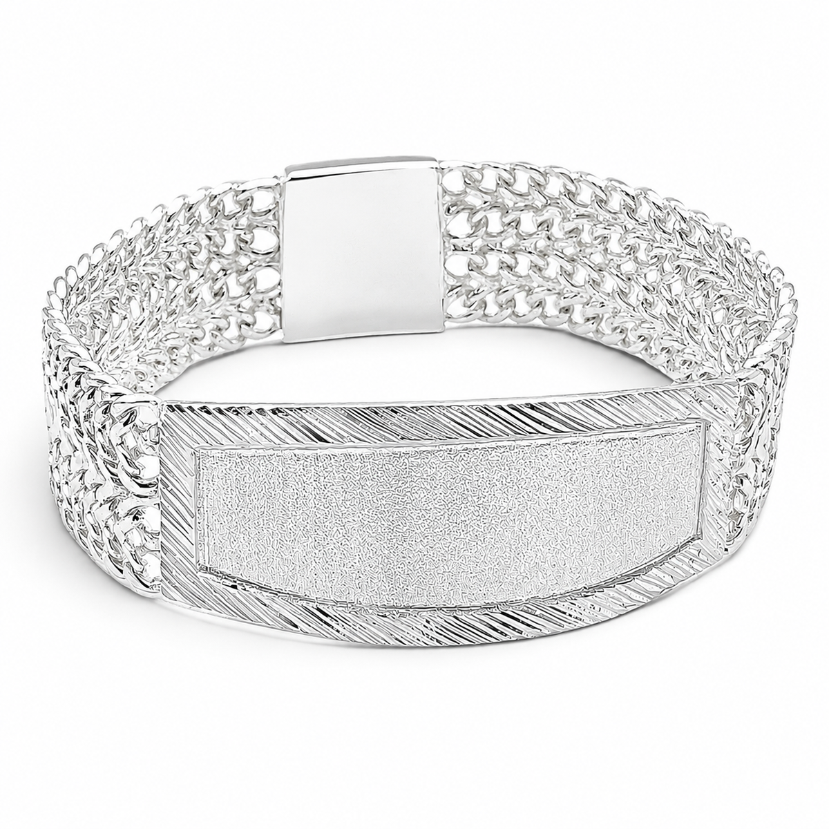 Esclava Gruesa 1.7cm Plata Ley 925