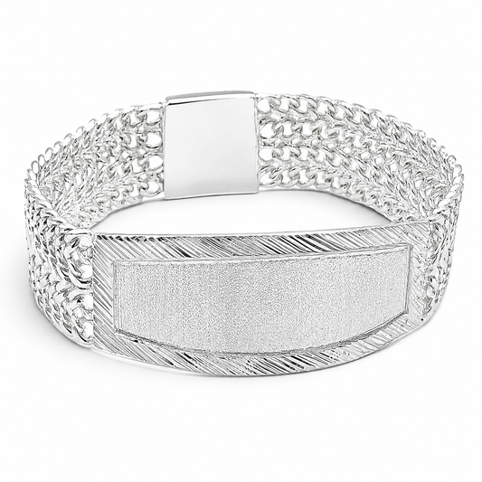 Esclava Gruesa 1.7cm Plata Ley 925