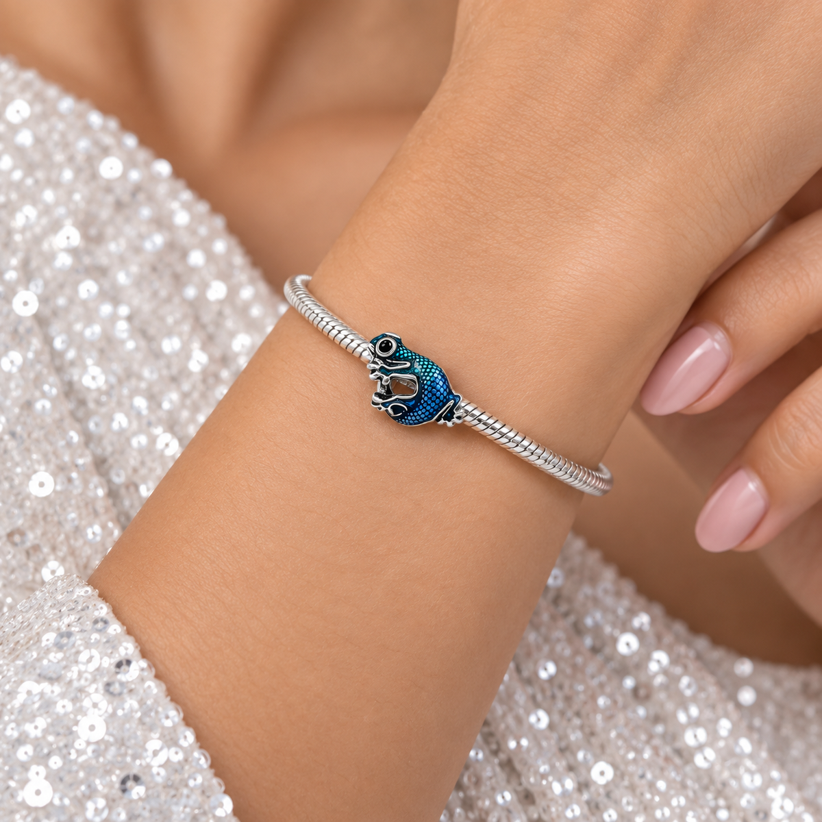 Charm Lagartija Plata Ley 925