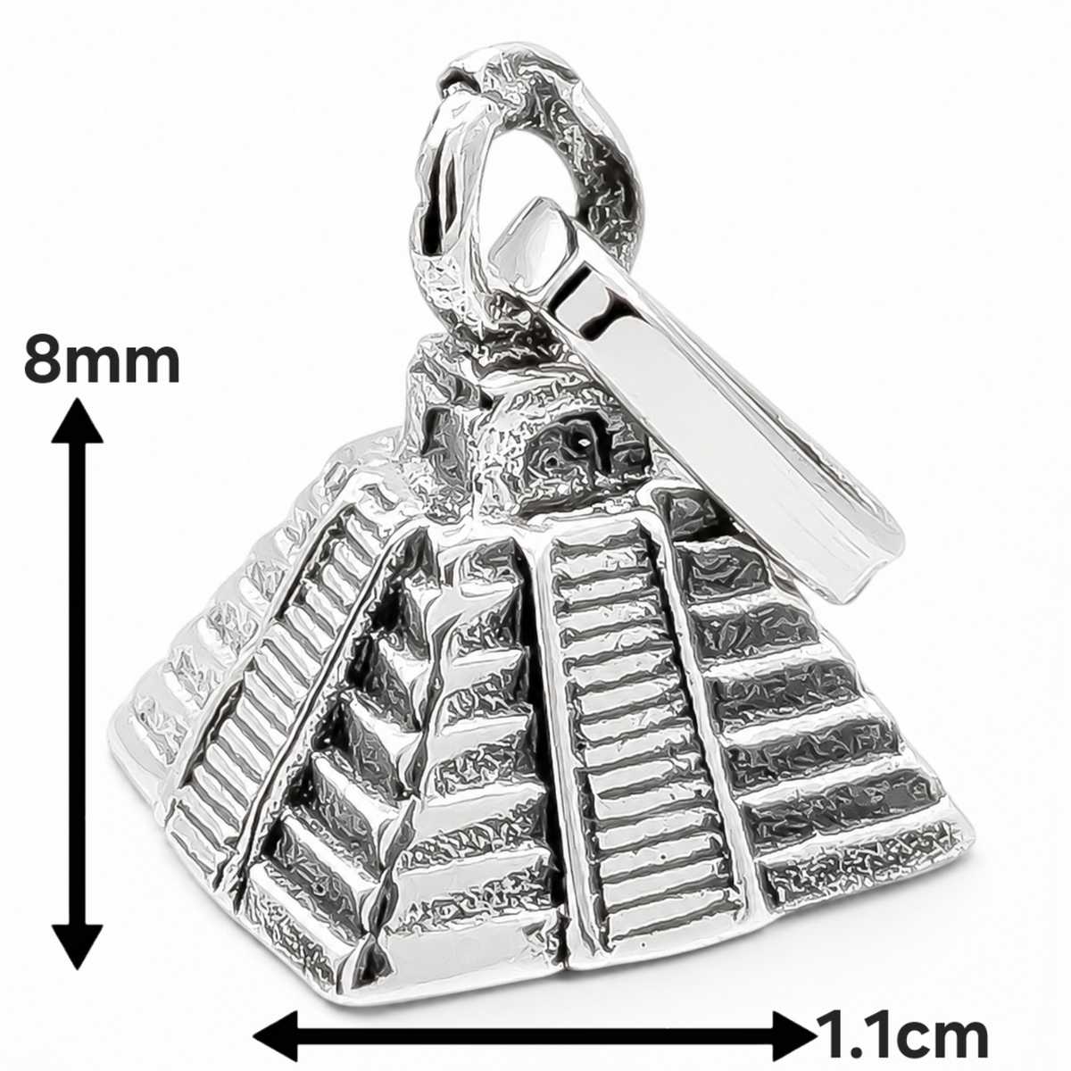Dije Piramide Pavonado Plata Ley 925
