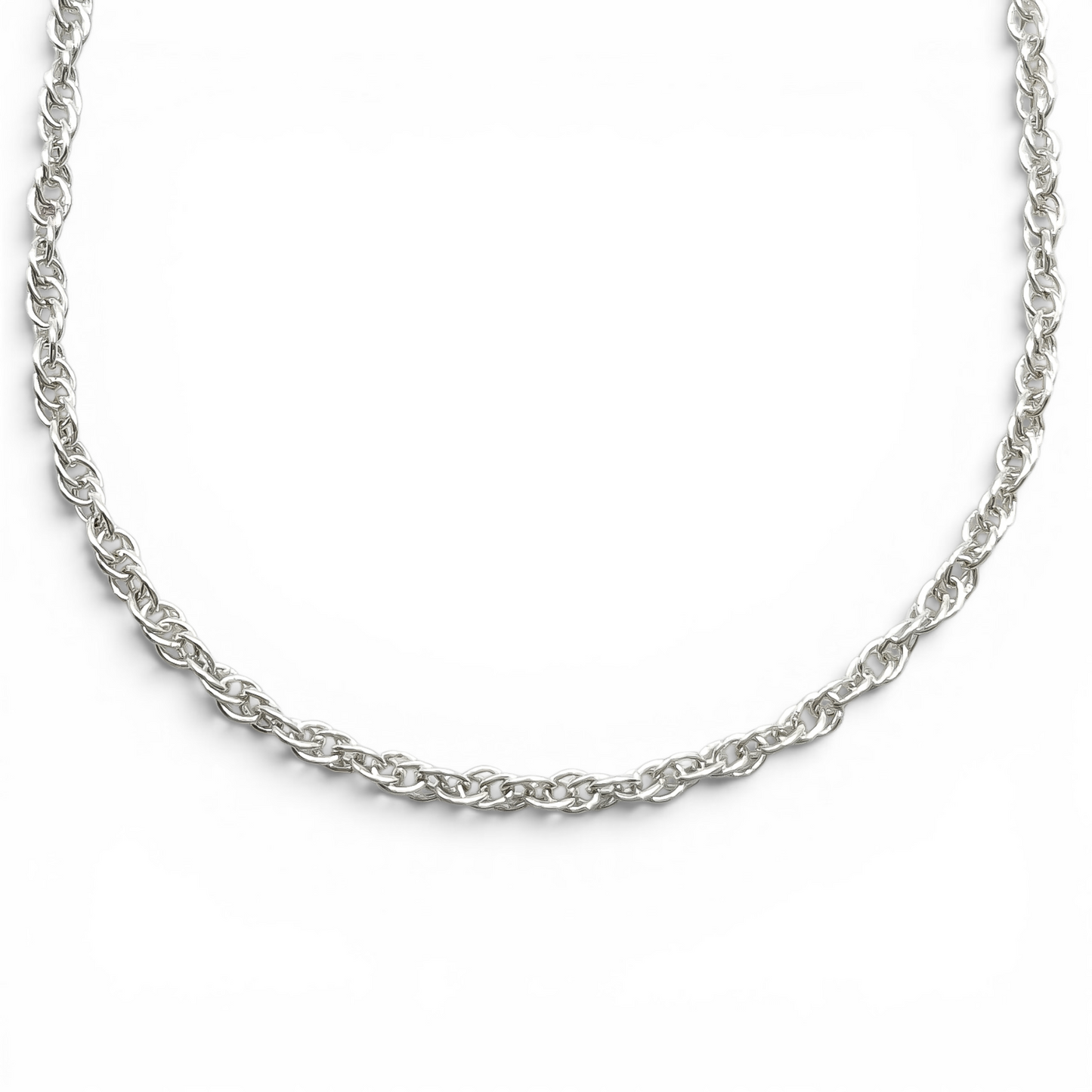 Cadena Torzal 2mm Plata Ley 925