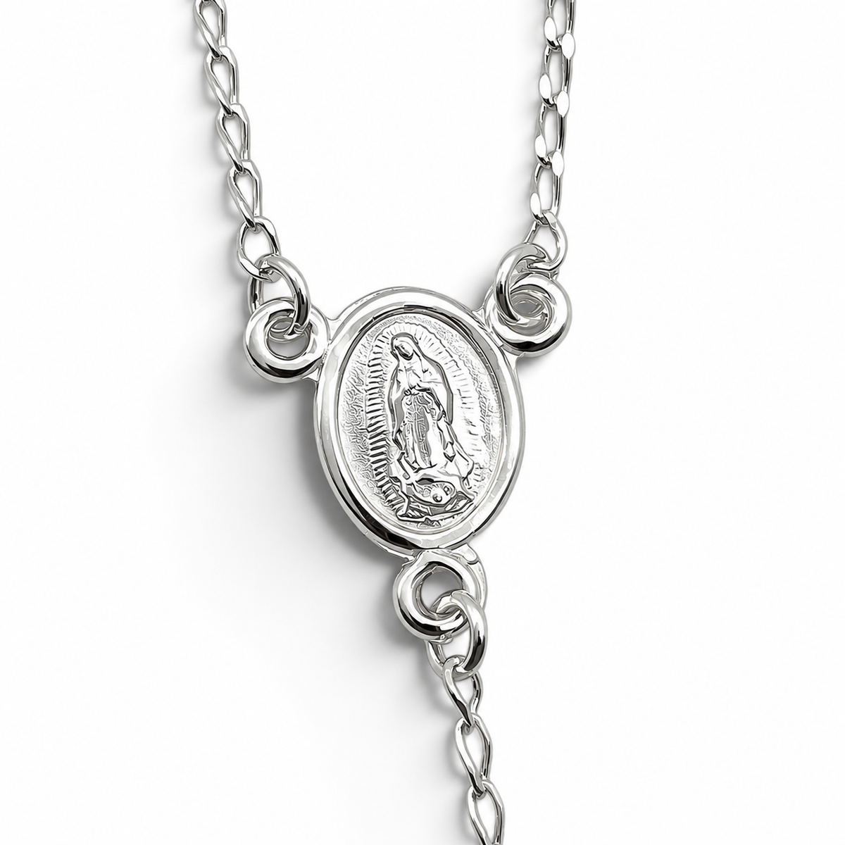 Rosario Diamantado Plata Ley 925