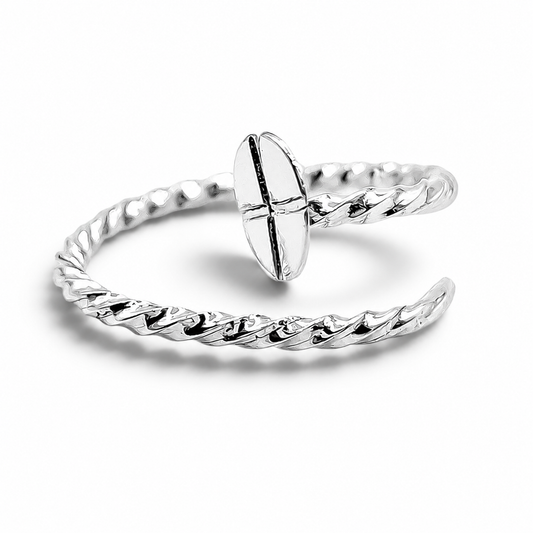 Anillo Torzal Plata Ley 925