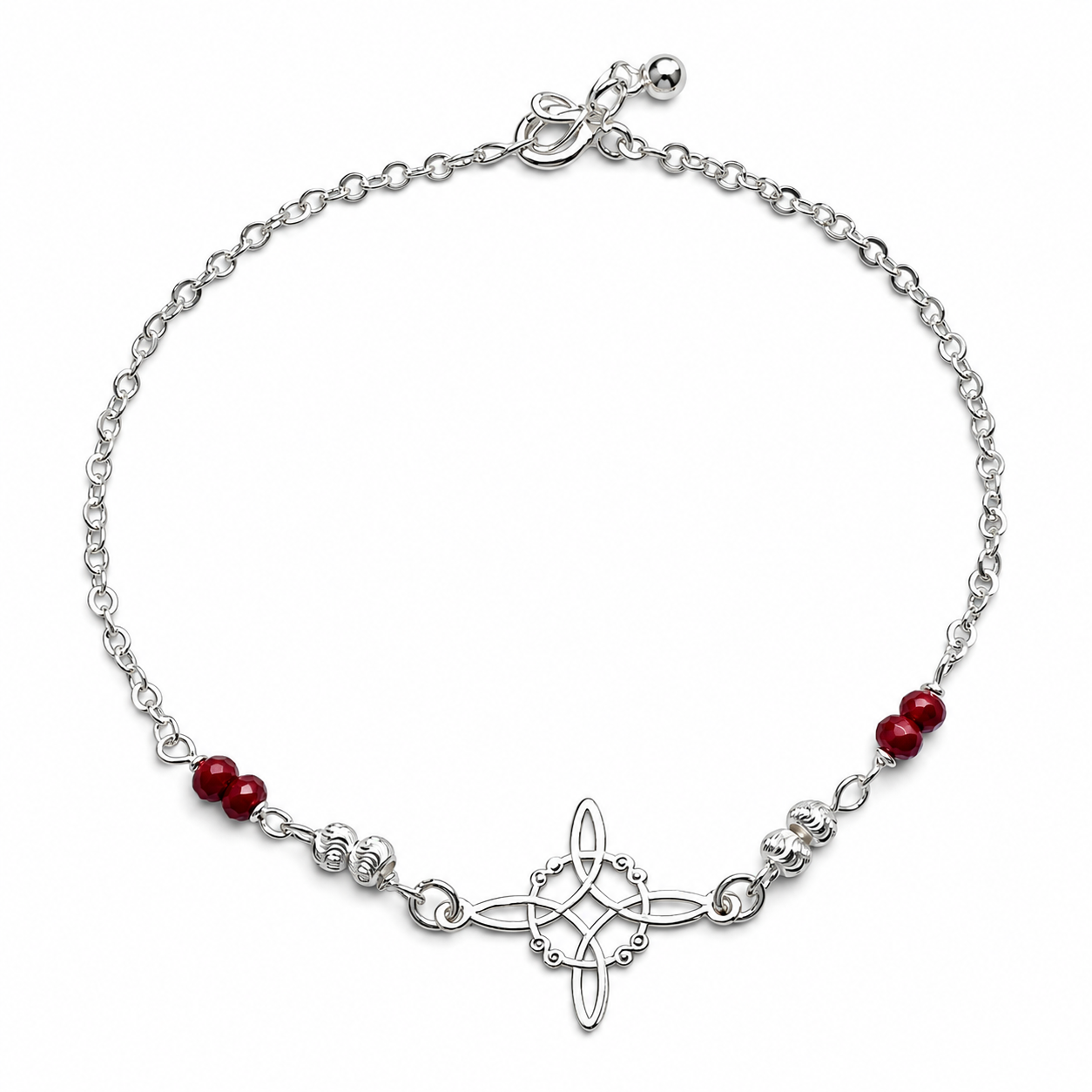 Pulsera Nudo de Bruja Plata Ley 925