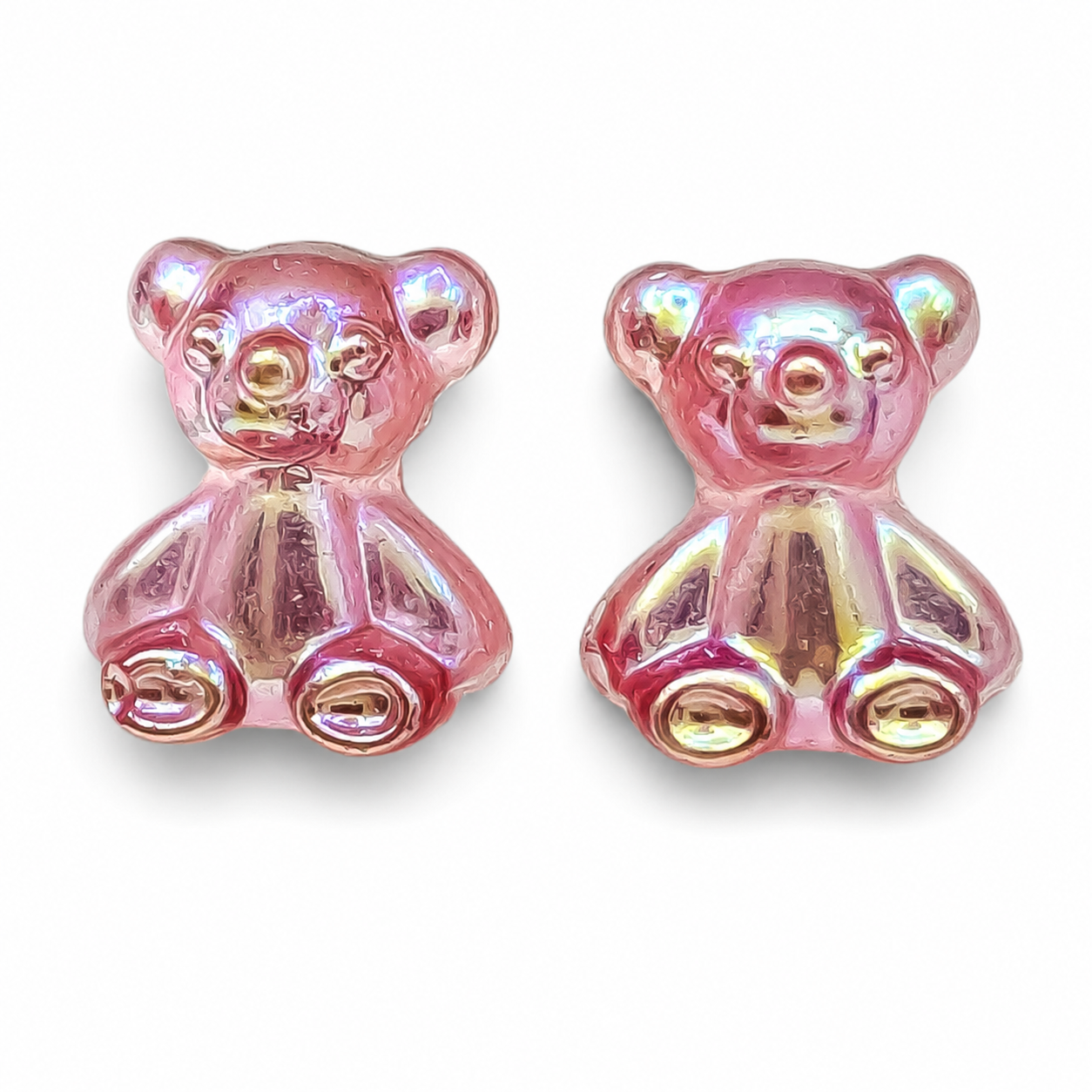 Broquel Osito Rosa Plata Ley 925