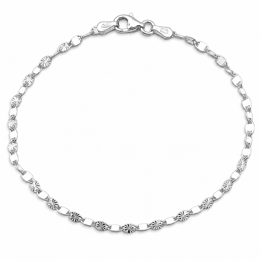 Pulsera Planchada Sol Plata Ley 925