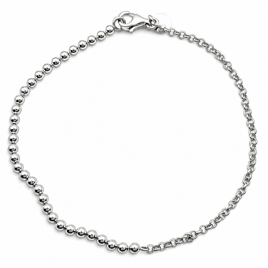 Pulsera Bolita Plata Ley 925