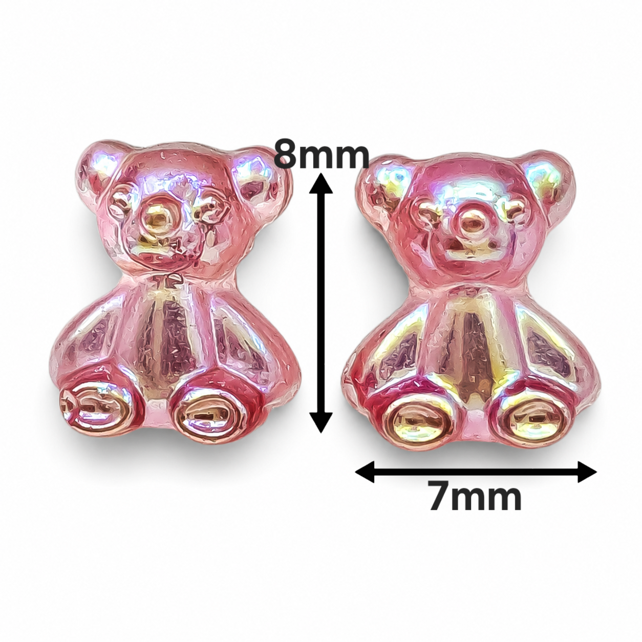 Broquel Osito Rosa Plata Ley 925