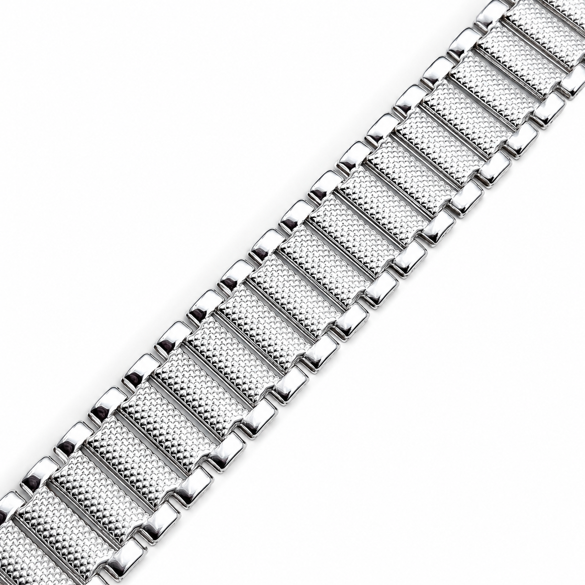 Pulso Corona Grueso 1.5cm Plata Ley 925