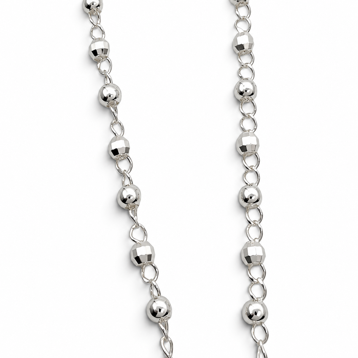 Rosario Facetado Plata Ley 925