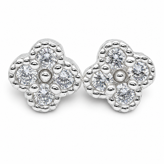 Broquel Van Zirconia Plata Ley 925