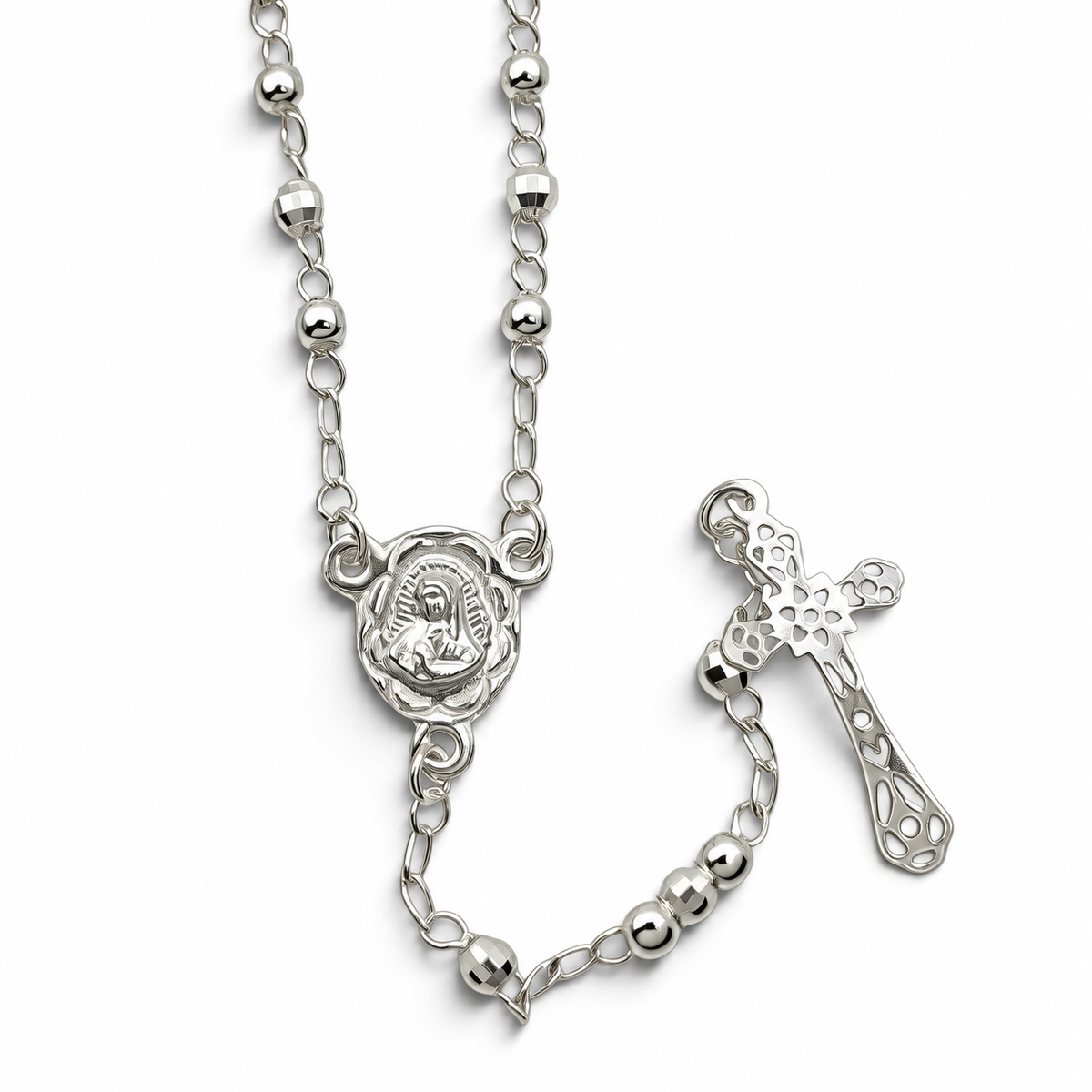 Rosario Facetado Plata Ley 925