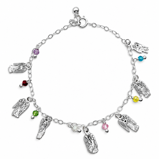 Pulsera Angeles Plata Ley 925