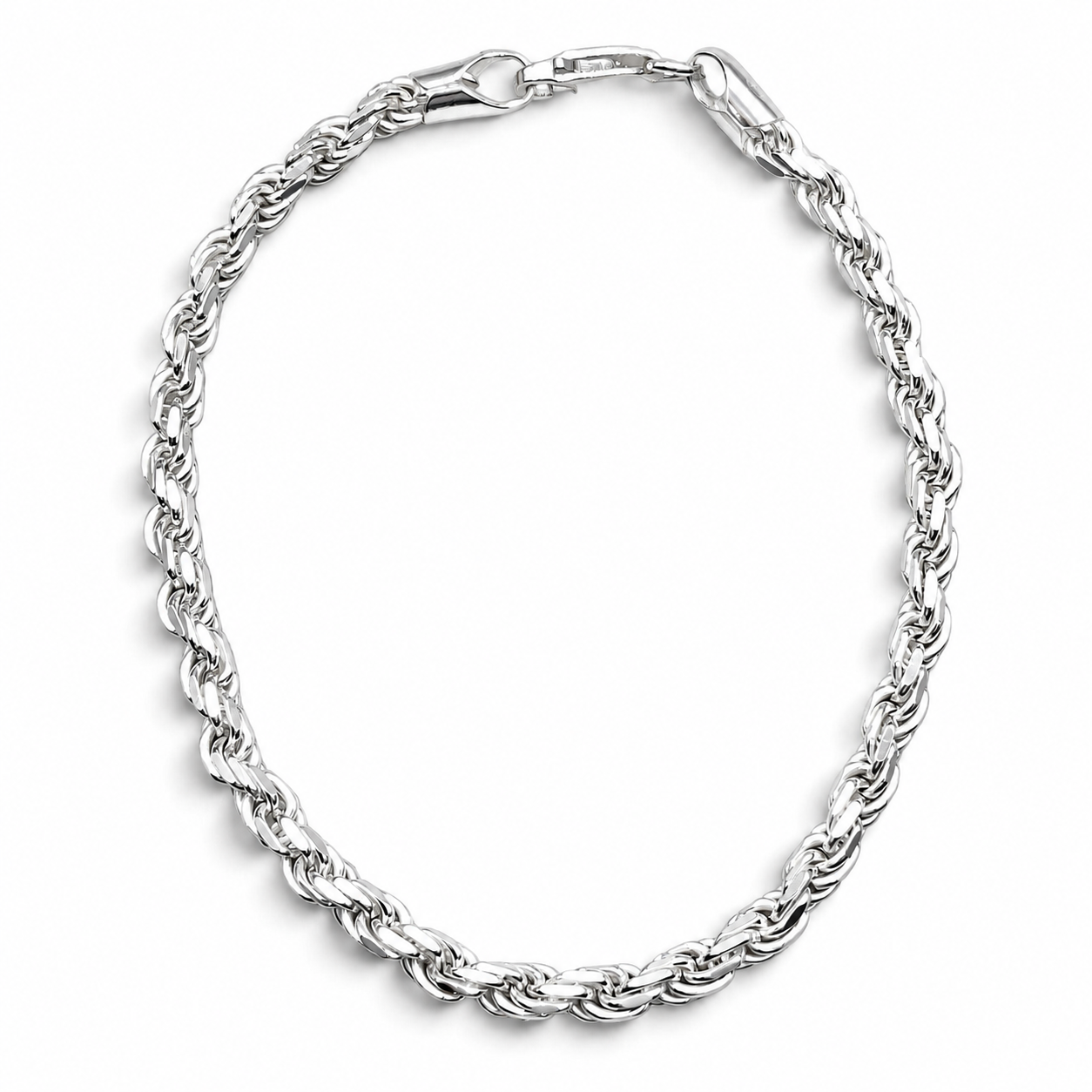 Pulso Torzal 4mm Plata Ley 925