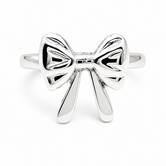 Anillo Moño Plata Ley 925