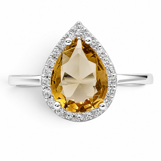 Anillo Gota Zultanita Plata Ley 925