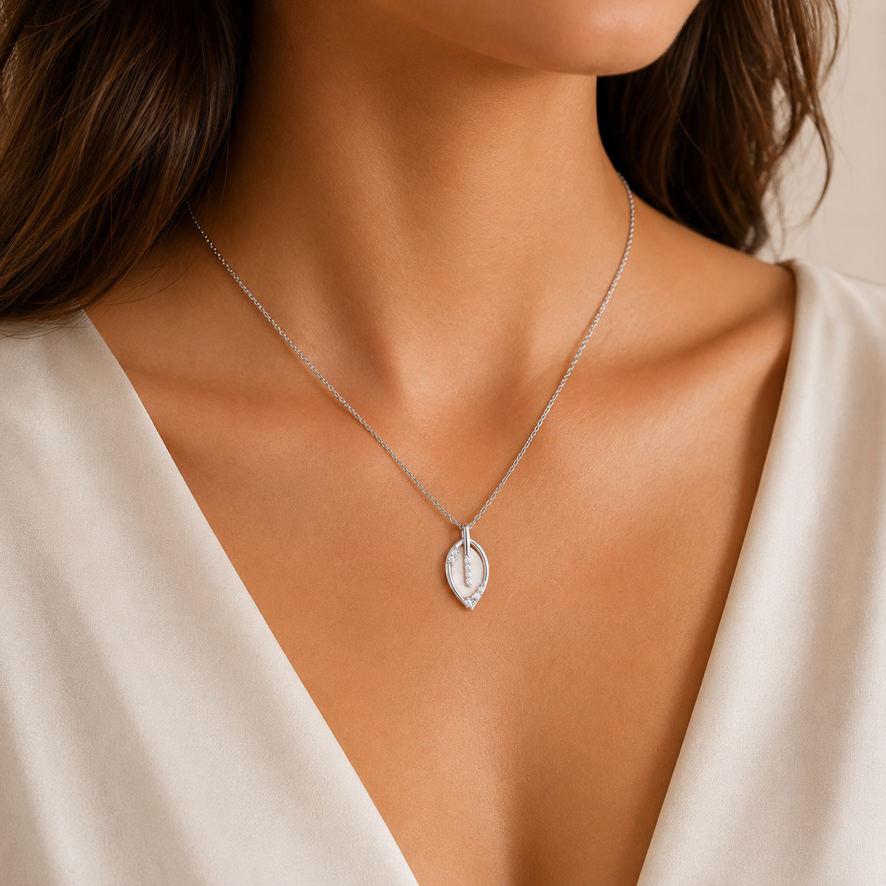 Collar Hoja Blanca