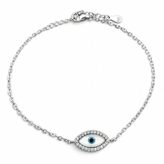 Pulsera Ojo Plata Ley 925