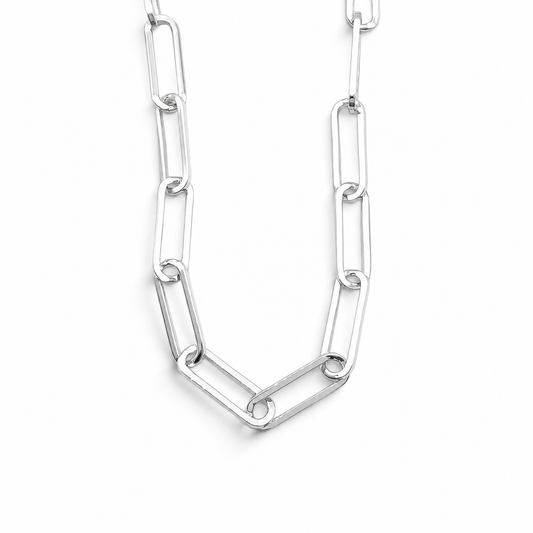 Cadena Clip 4mm Plata Ley 925