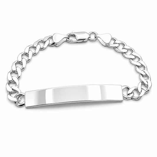 Esclava Cubana Lisa 6mm Plata Ley 925