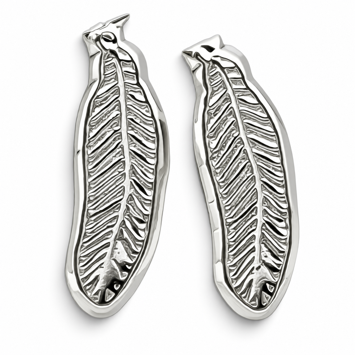 Broquel Pluma Plata Ley 925