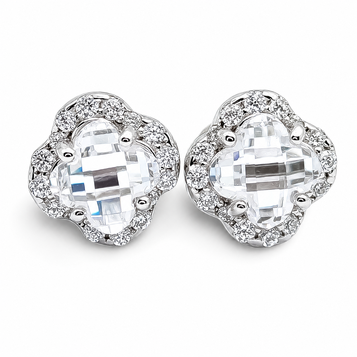 Arete Van Zirconia Plata Ley 925