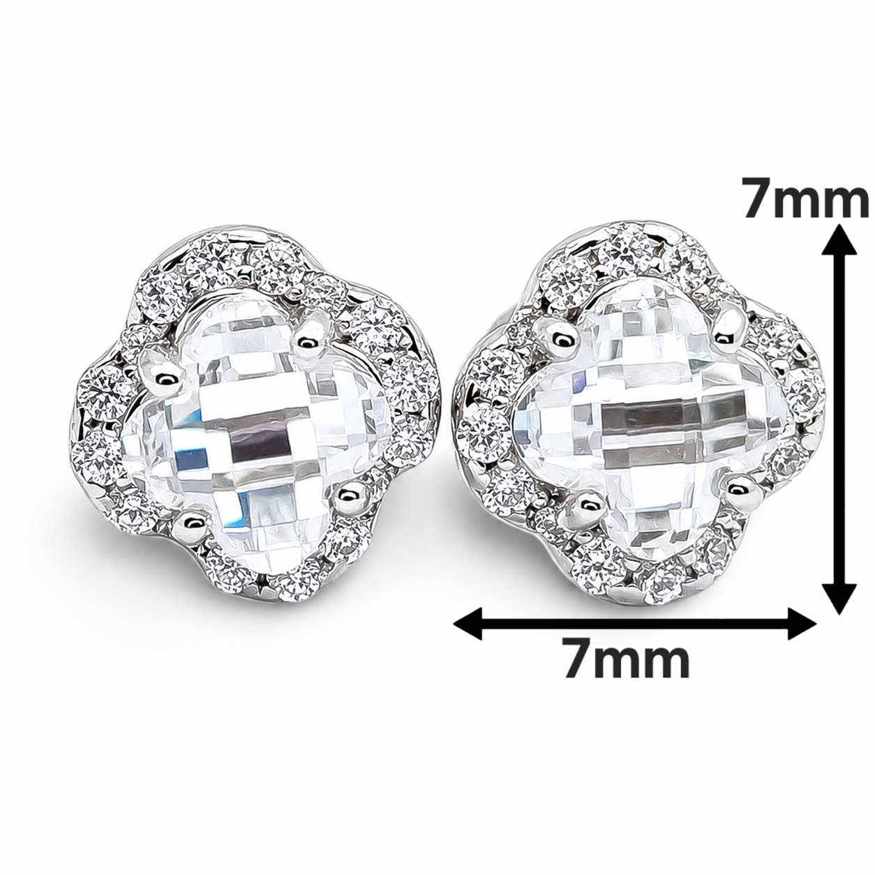 Arete Van Zirconia Plata Ley 925