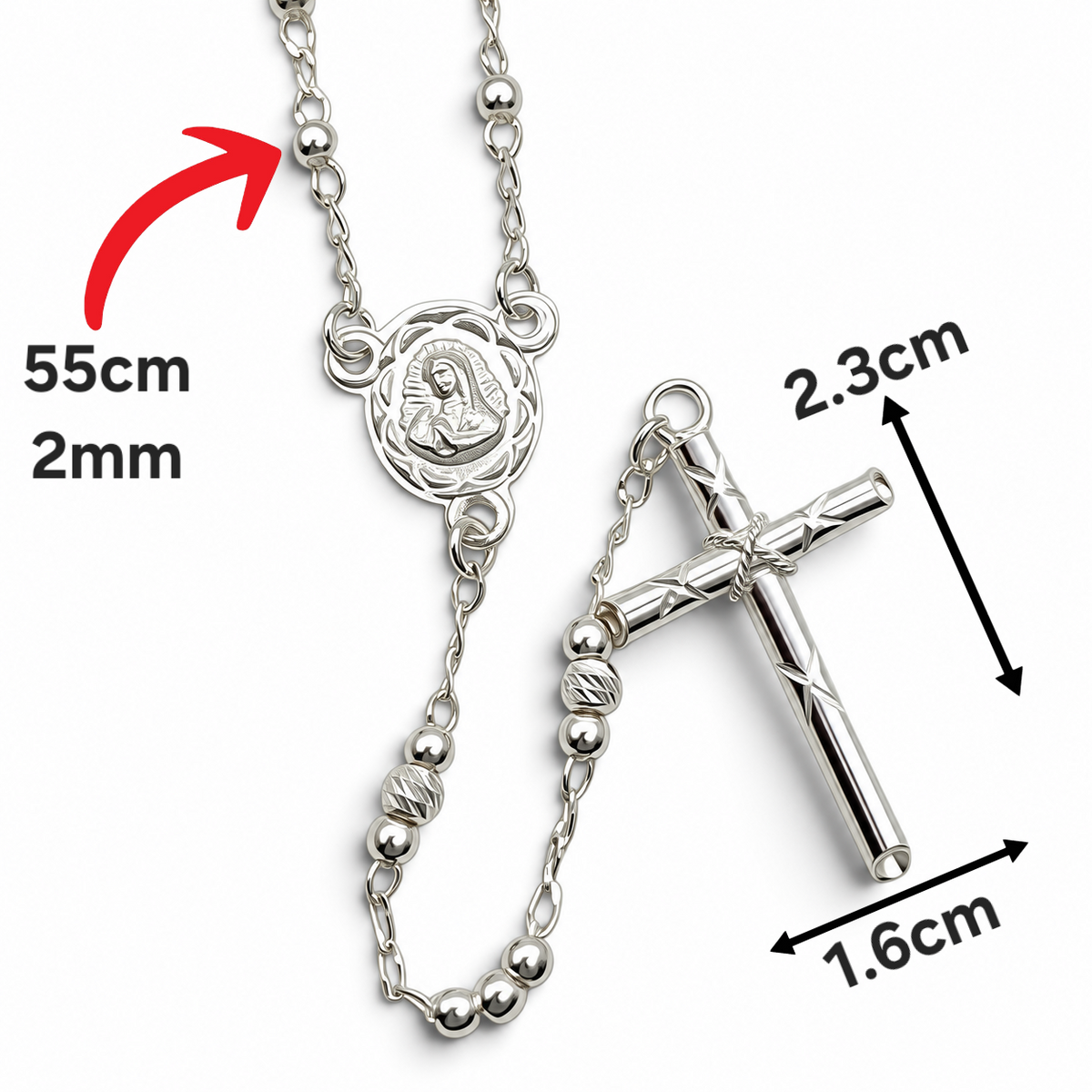 Rosario Virgen Plata Ley 925